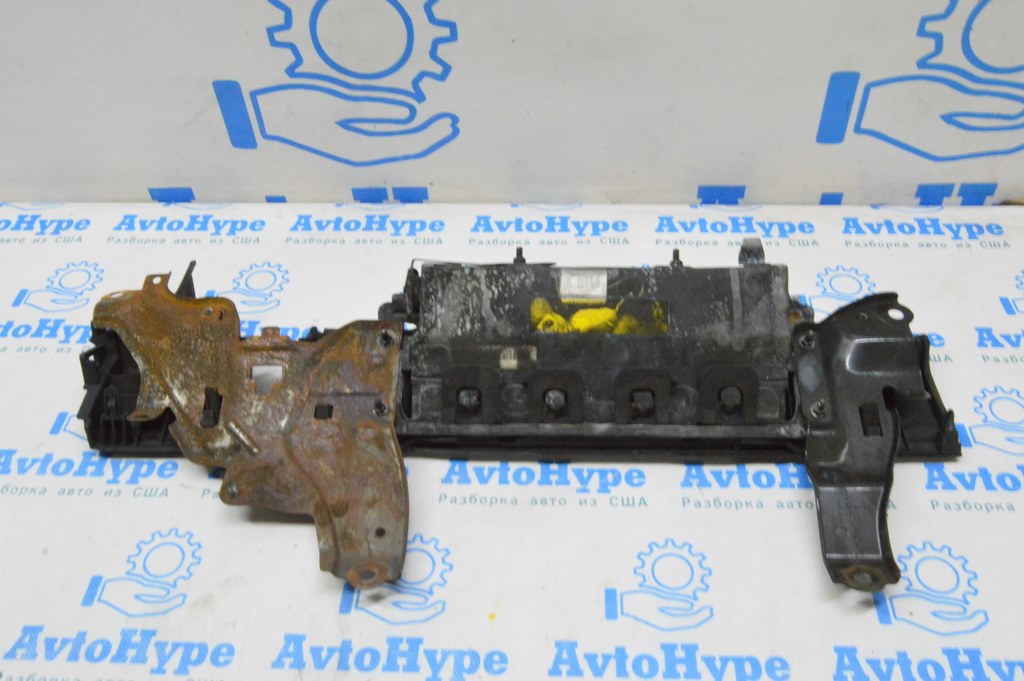 Подушка безопасности airbag колен водительская левая Lexus RX350 RX450h 10-15 черн (03) примят — фото 3