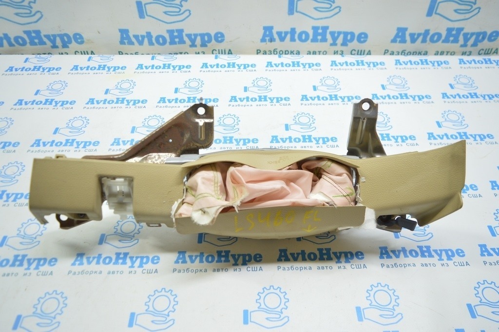 Подушка безопасности airbag коленная водительская лев Lexus LS460 LS600h 07-12 беж (01) стрел — фото 2