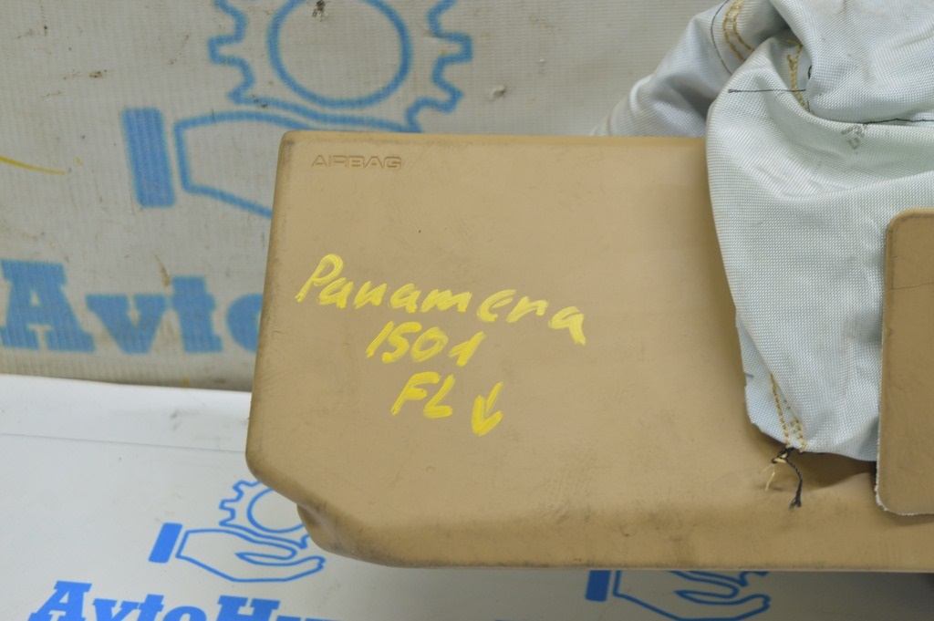 Подушка безопасности airbag коленная водительская Porsche Panamera 10-16 беж (01) стрельн — фото 2