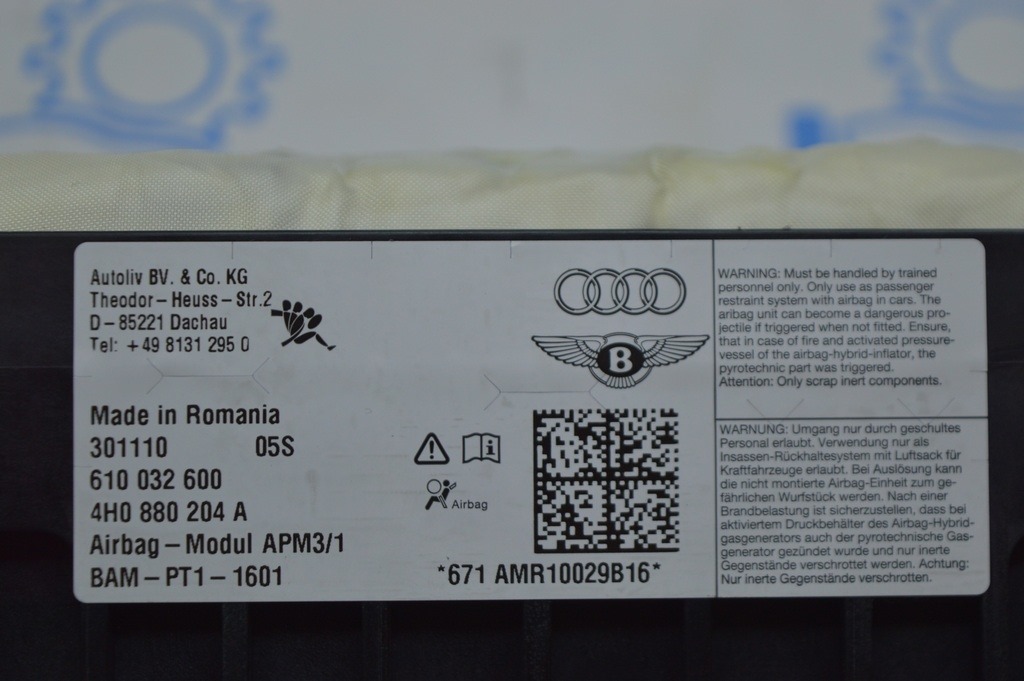 Подушка безопасности airbag пассажирская (в торпеде) Audi A8 D4 10-17 (01) — фото 4