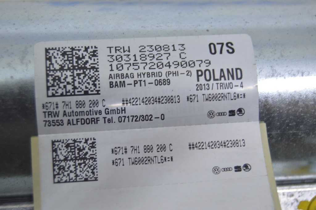Подушка безопасности airbag пассажирская (в торпеде) VW Multivan T5 09-15 — фото 4