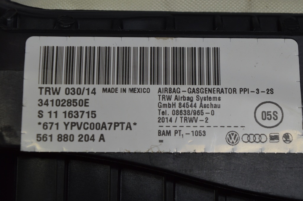 Подушка безопасности airbag пассажирская (в торпеде) VW Passat b7 USA — фото 3