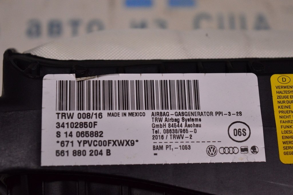 Подушка безопасности airbag пассажирская (в торпеде) VW Passat b8 USA — фото 3