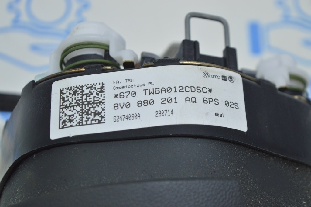 Подушка безопасности airbag в руль водительская Audi A3 8V 15-16 4d, черная (01) — фото 2