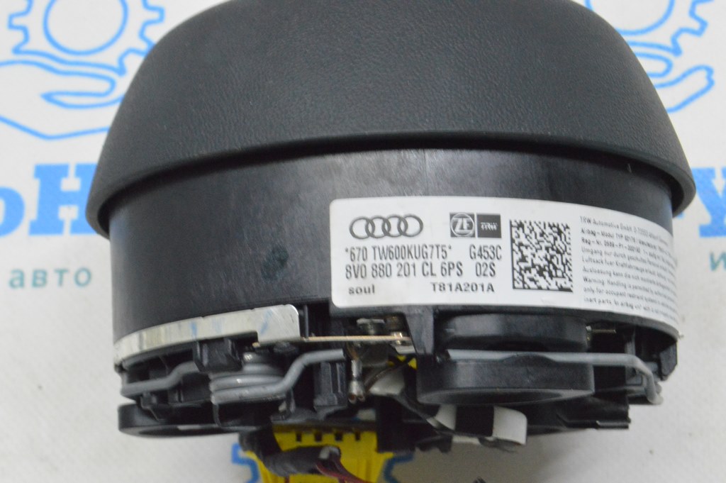 Подушка безопасности airbag в руль водительская Audi A3 8V 15-16 4d, черная (02) — фото 2