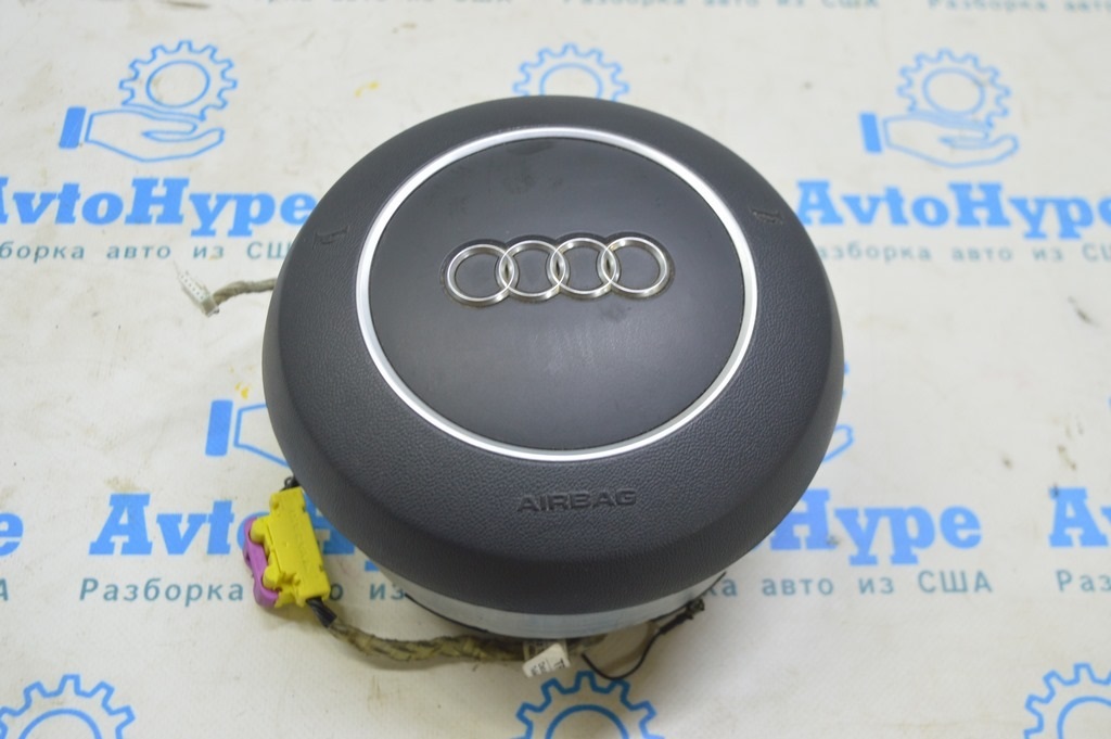 Подушка безопасности airbag в руль водительская Audi A8 D3 03-09 черн (01)