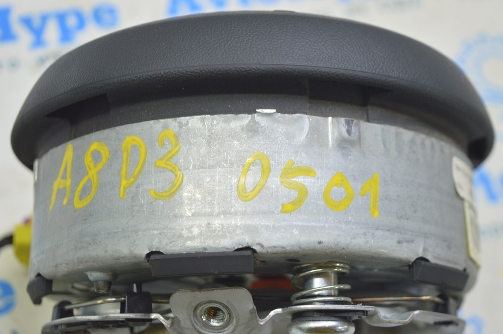Подушка безопасности airbag в руль водительская Audi A8 D3 03-09 черн (01) — фото 3