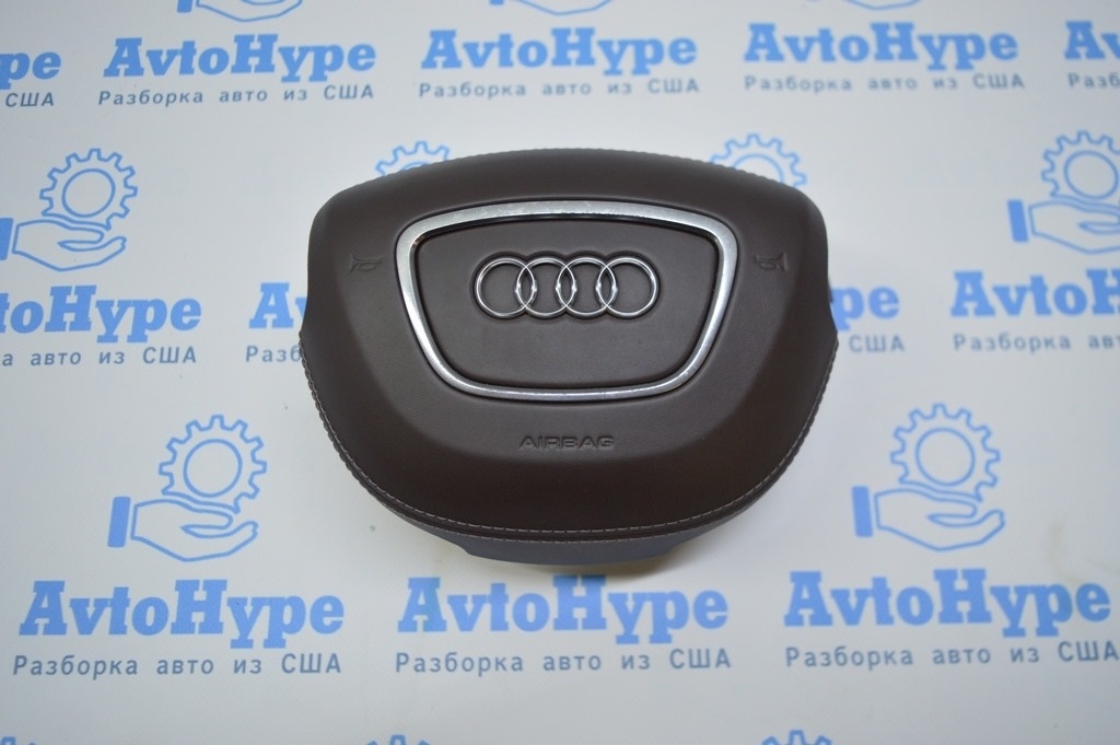 Подушка безопасности airbag в руль водительская Audi A8 D4 10-17 (01) коричневый цвет идеал