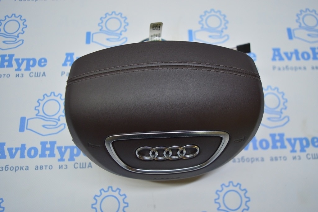 Подушка безопасности airbag в руль водительская Audi A8 D4 10-17 (01) коричневый цвет идеал — фото 2