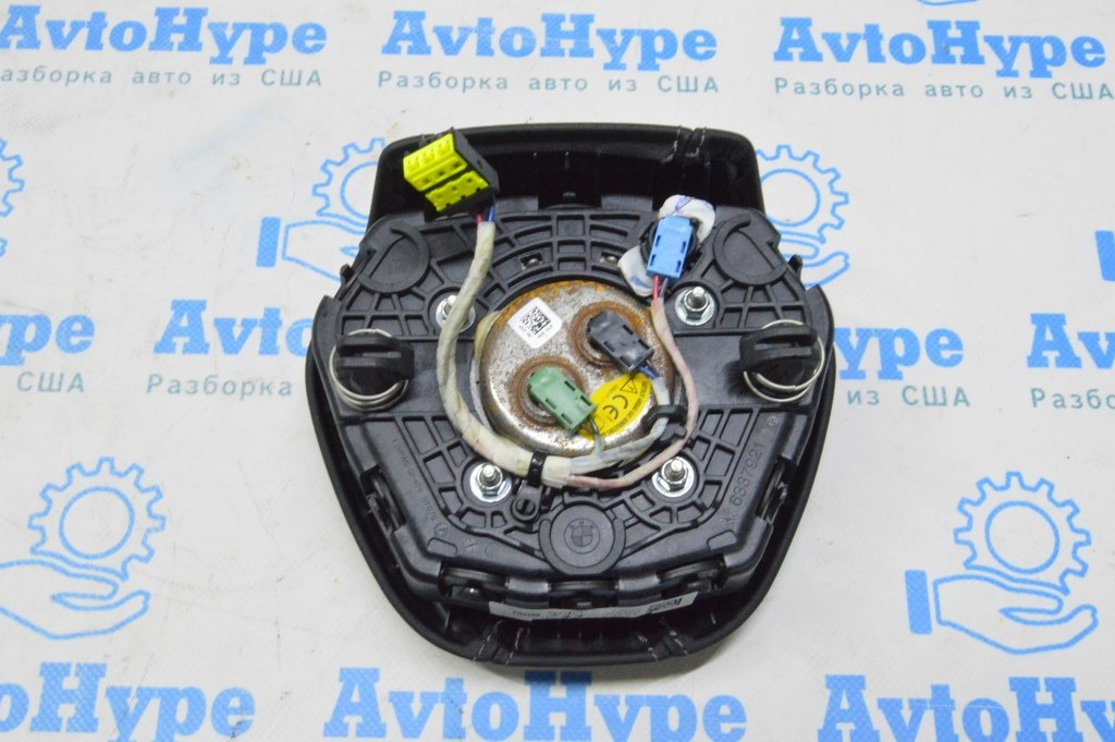 Подушка безопасности airbag в руль водительская BMW X5 G05 19-24 кожа черная (01) — фото 2