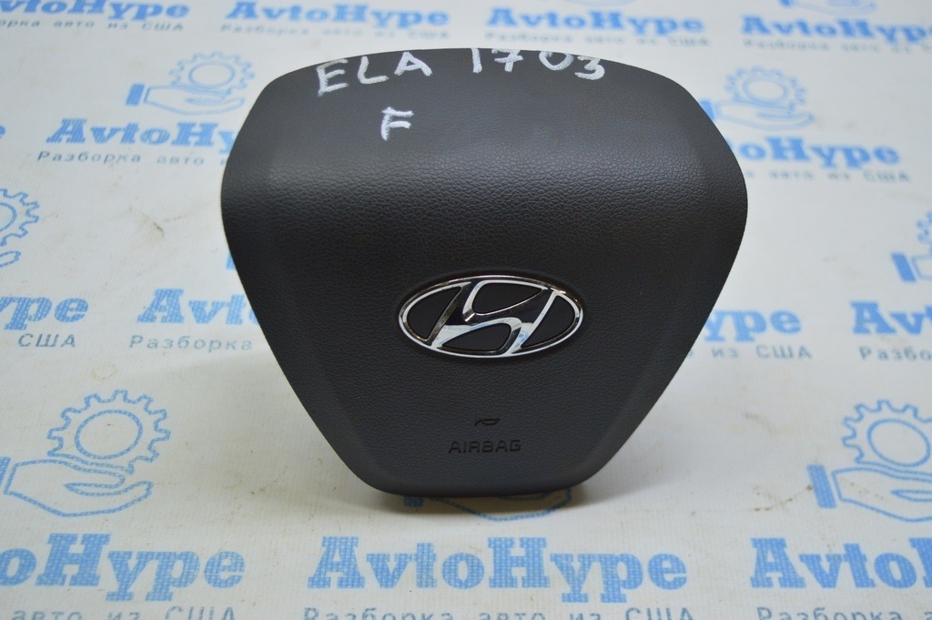 Подушка безопасности airbag в руль водительская HYUNDAI ELANTRA AD 17-18 дорест черн (03)