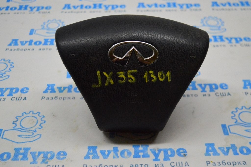 Подушка безопасности airbag в руль водительская Infiniti JX35 QX60 13- черн (01)