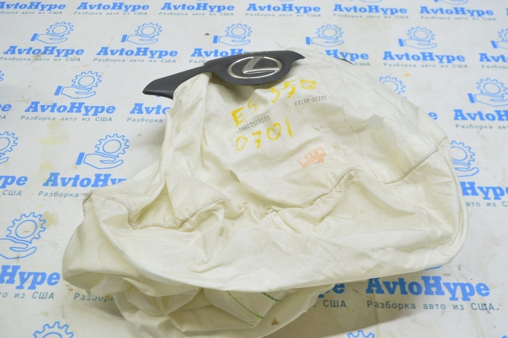 Подушка безопасности airbag в руль водительская Lexus ES350 07-12 черная (01) стрельнувшая