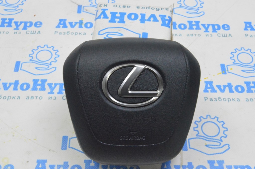 Подушка безопасности airbag в руль водительская Lexus RX 350/350h/500h 23- черная (01)