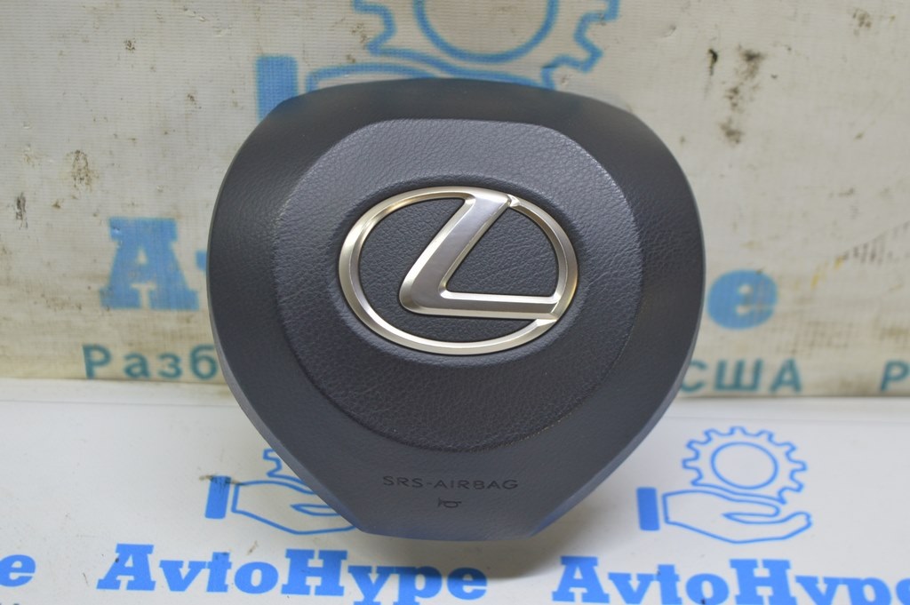 Подушка безопасности airbag в руль водительская Lexus RX350 RX450h 16-22 черная (02)
