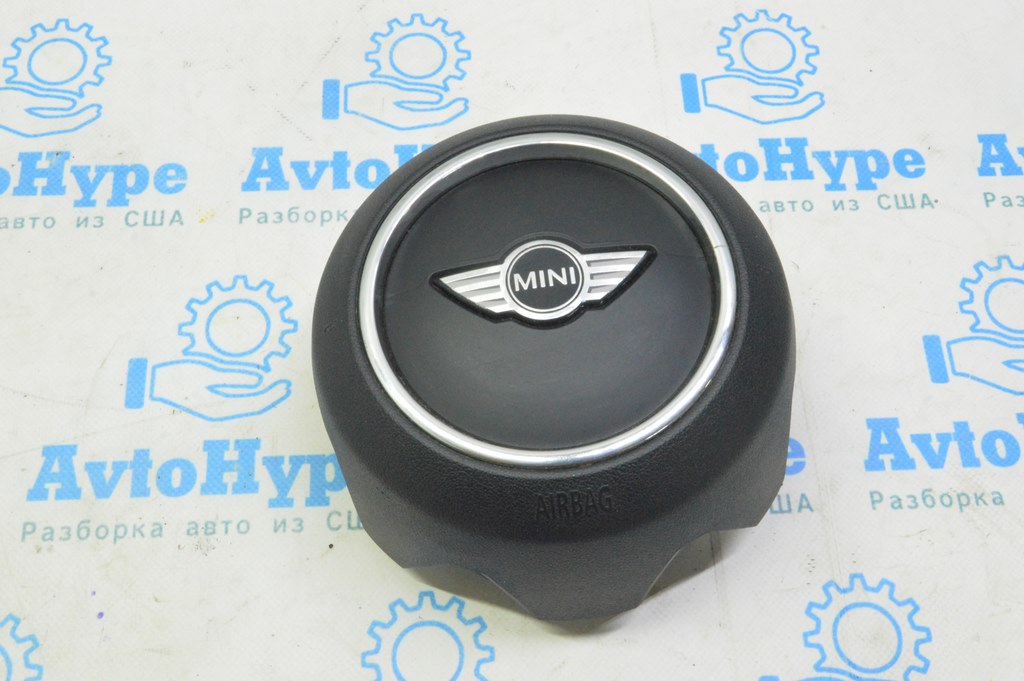 Подушка безопасности airbag в руль водительская Mini Cooper Clubman 16-22 черн (01) трещинка