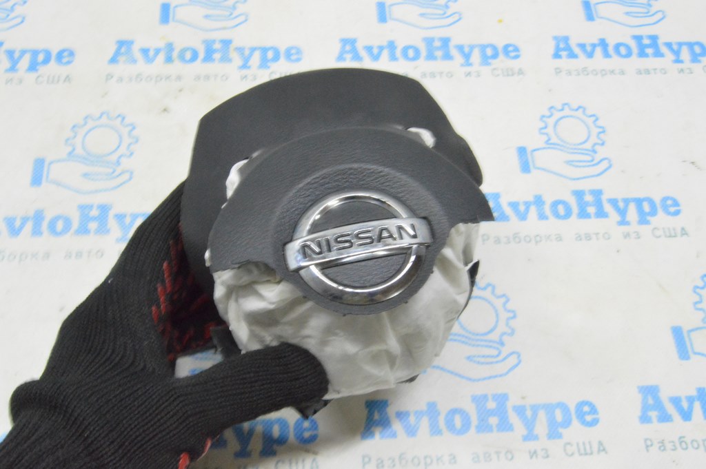 Подушка безопасности airbag в руль водительская Nissan Leaf 18-22 черная (02) стрельнувшая — фото 2