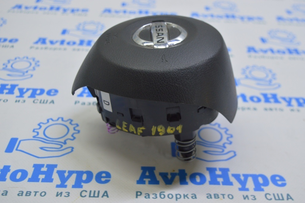 Подушка безопасности airbag в руль водительская Nissan Leaf 18-22 черная — фото 3