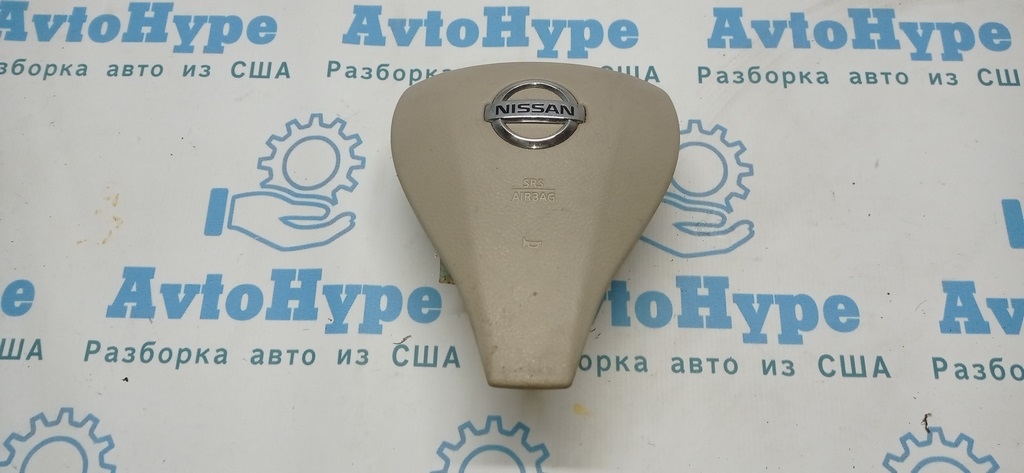 Подушка безопасности airbag в руль водительская Nissan Rogue 14-16 беж