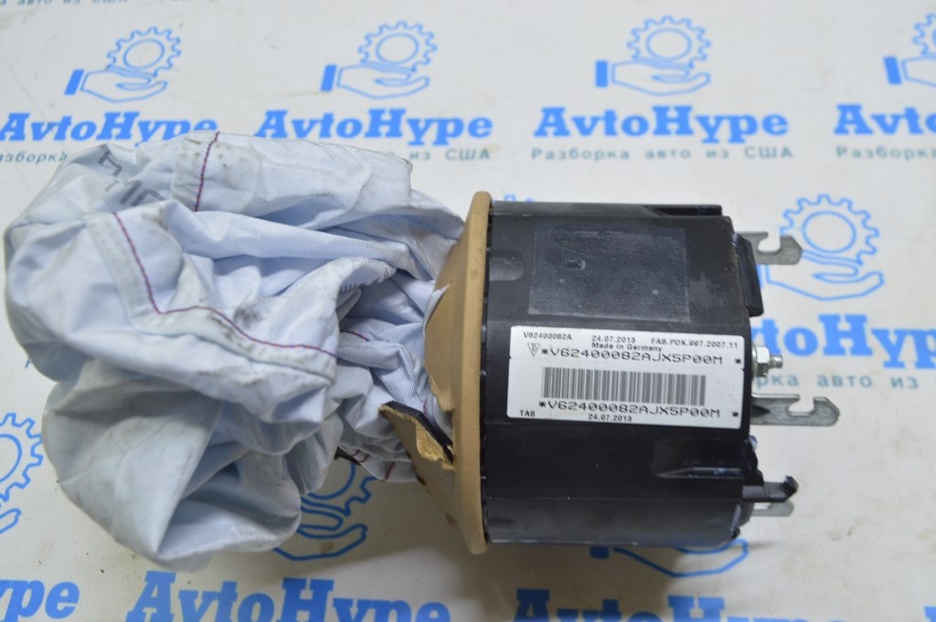 Подушка безопасности airbag в руль водительская Porsche Panamera 10-16 беж (01) стрельн — фото 3