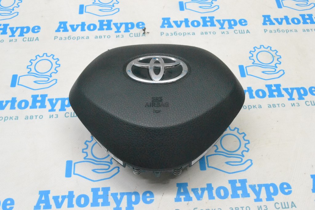 Подушка безопасности airbag в руль водительская Toyota C-HR 18-23 черная небольшой дефект