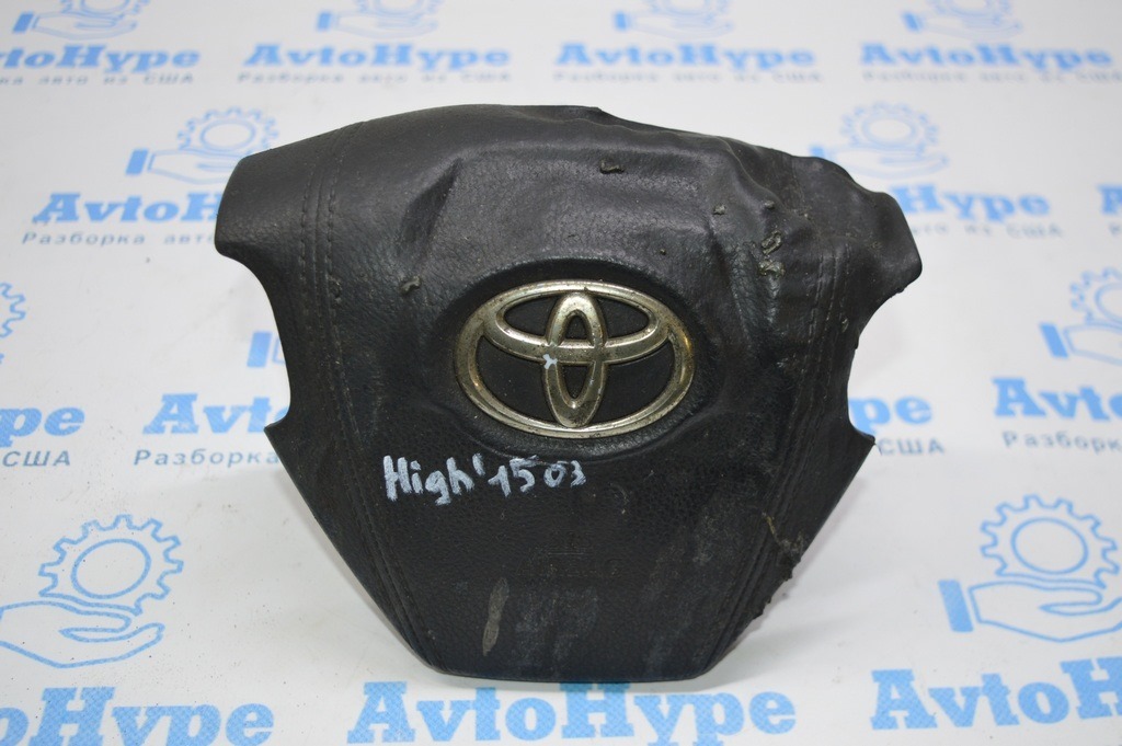 Подушка безопасности airbag в руль водительская Toyota Highlander 14- (03) горелая,целый пироп