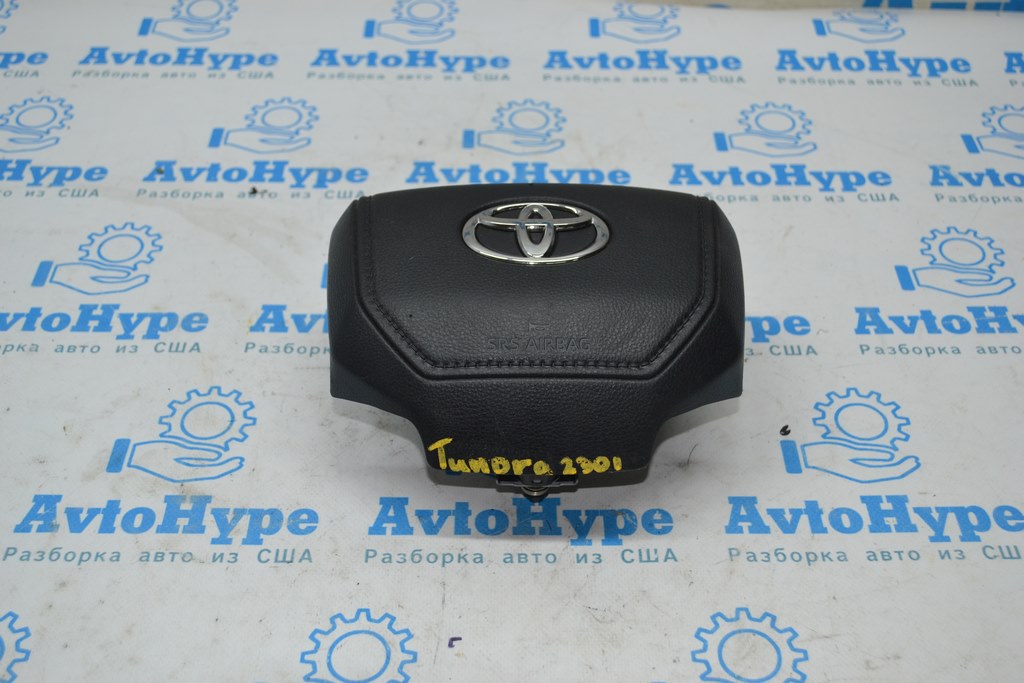 Подушка безопасности airbag в руль водительская Toyota Tundra 22- черн (01)