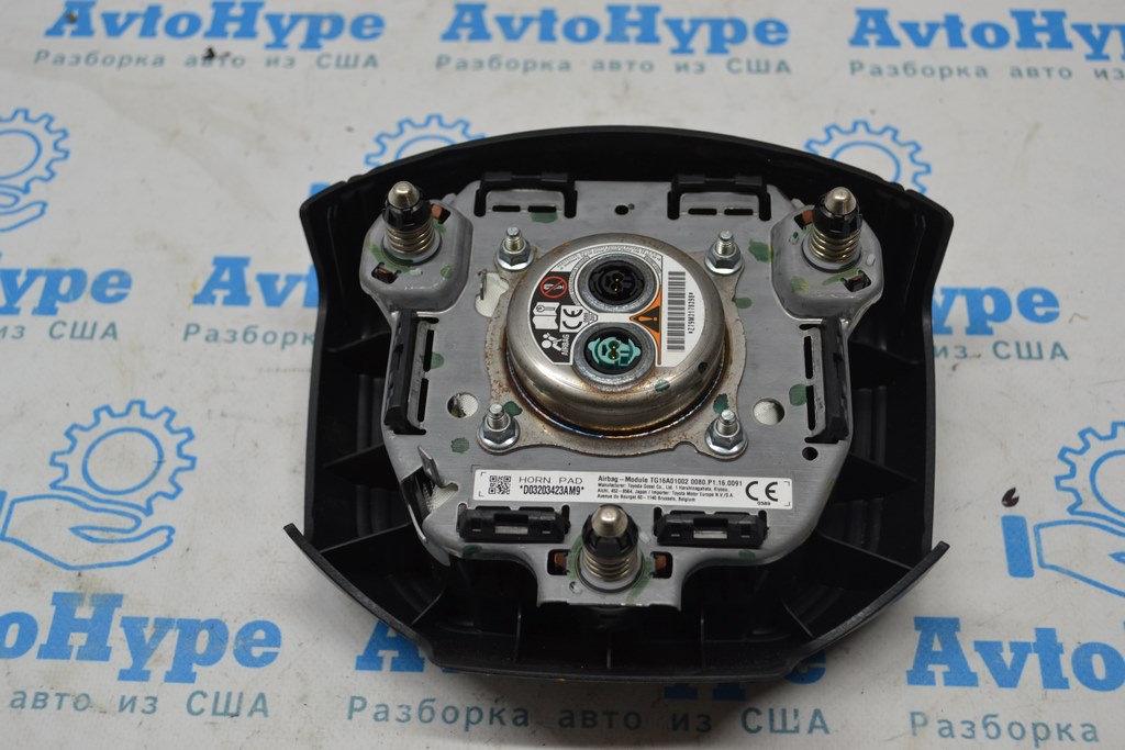 Подушка безопасности airbag в руль водительская Toyota Tundra 22- черн (01) — фото 2