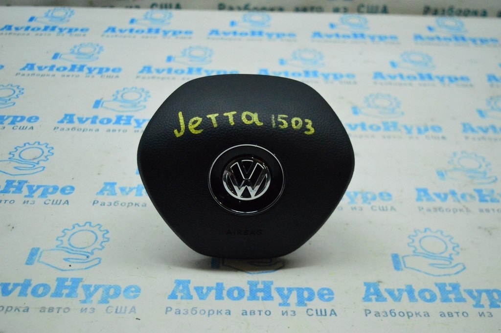 Подушка безопасности airbag в руль водительская VW Jetta 15-18 USA черная (03) рест