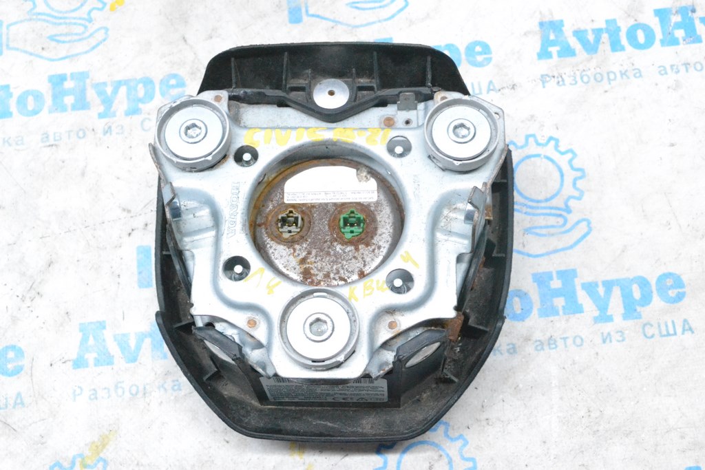 Подушка безпеки airbag у кермо водійська Honda Civic X FC 16-21 чорна реал.ОД — фото 2