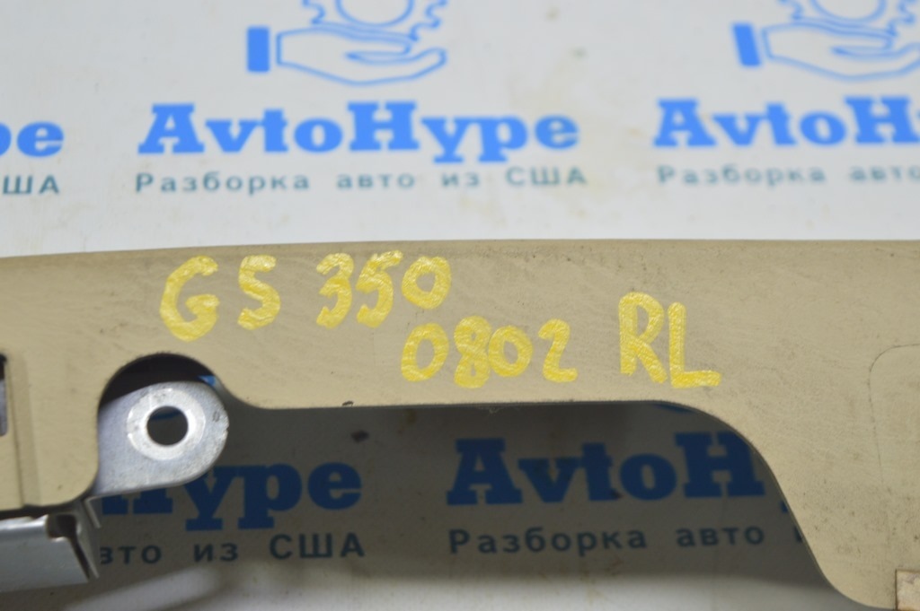 Подушка безопасности airbag зад боковая лев Lexus GS300 GS350 GS430 GS450h 06-11 бежевая — фото 2