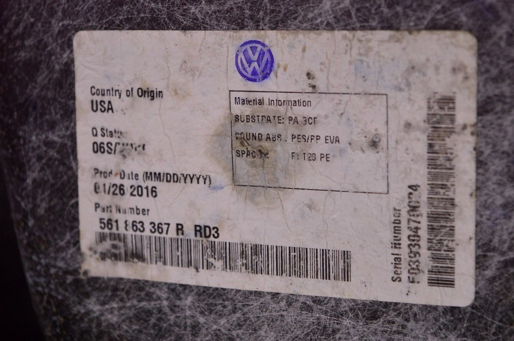 Покрытие пола VW Passat b8 USA (02) — фото 2