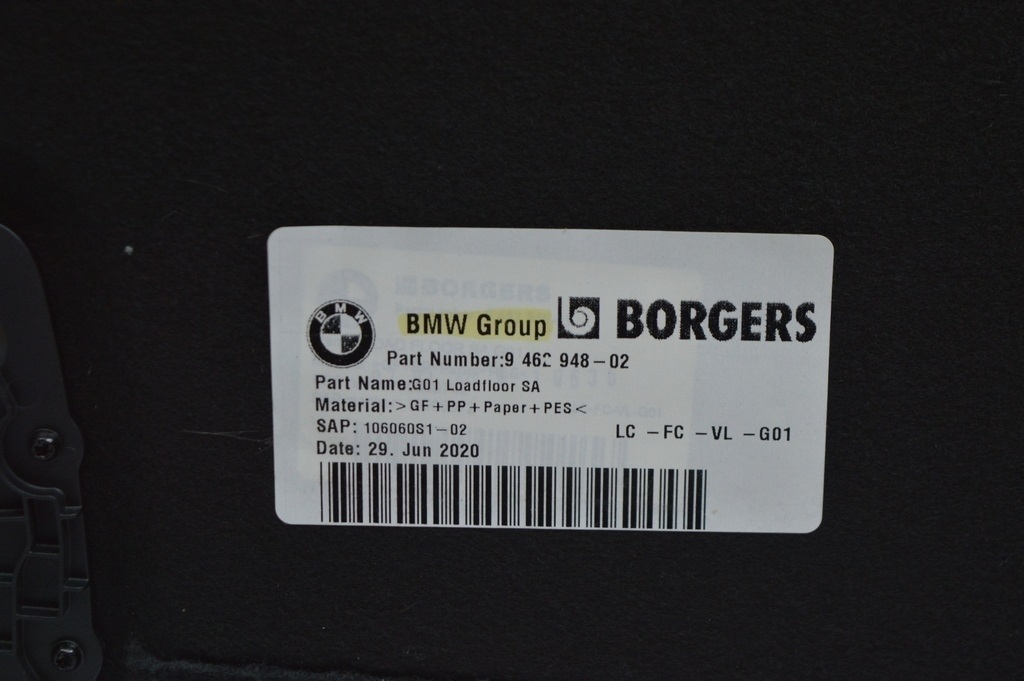 Пол багажника BMW X3 G01 18-21 под направляющие, черн 9462948 (01) — фото 3