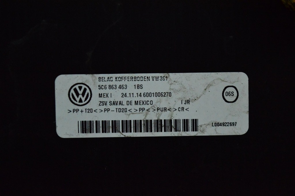 Пол багажника VW Jetta 11-18 USA — фото 3