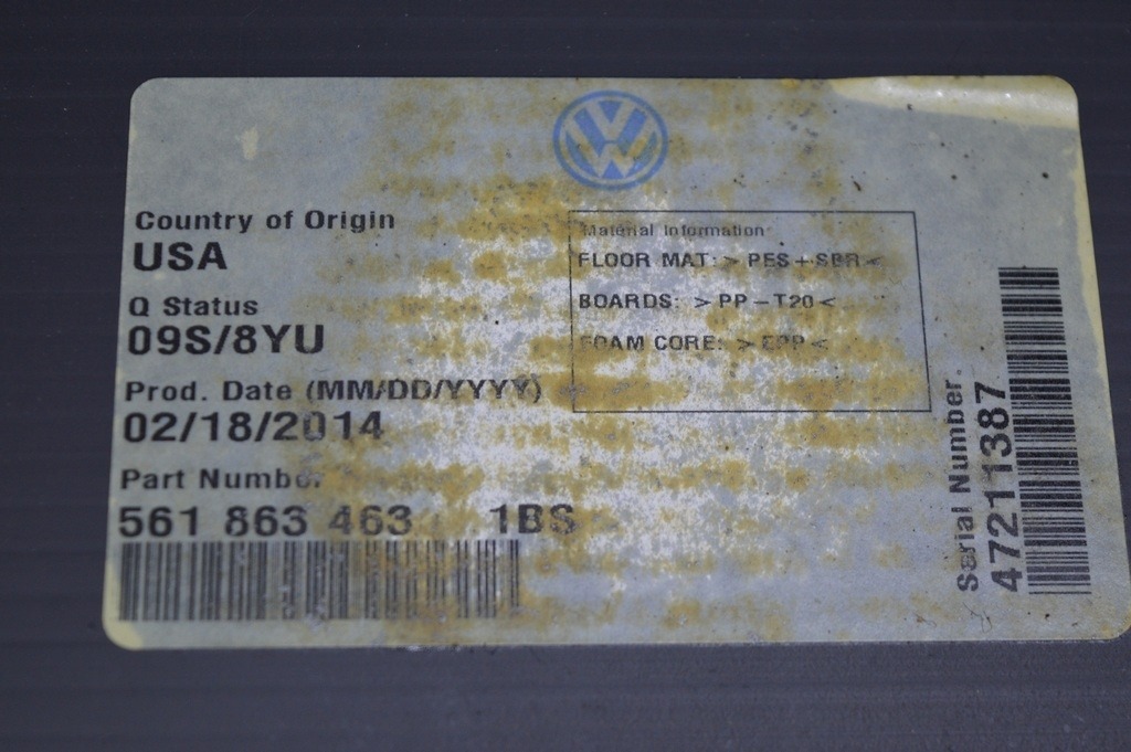 Пол багажника VW Passat b7 USA — фото 3