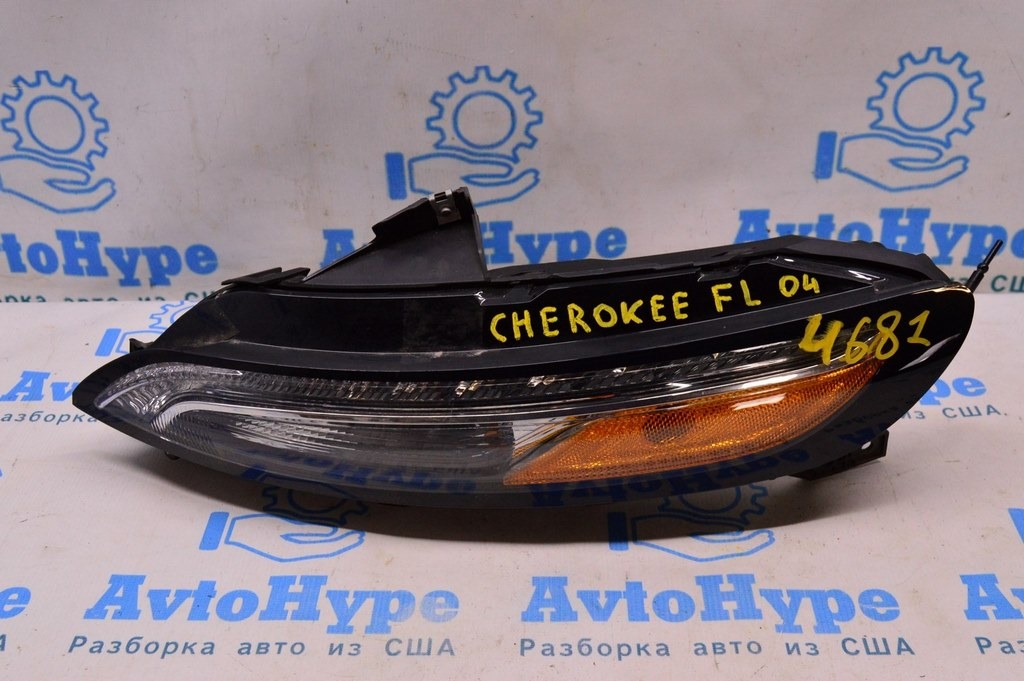 Поворотник ДХО лев Jeep Cherokee KL 14- с блоком (04) деф. надлом 1 крепления