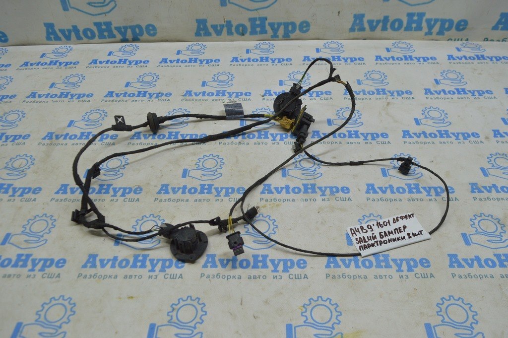 Проводка заднего бампера Audi A4 B9 17- под 4 парктроника, отрезан провод (01) 8W0971104A