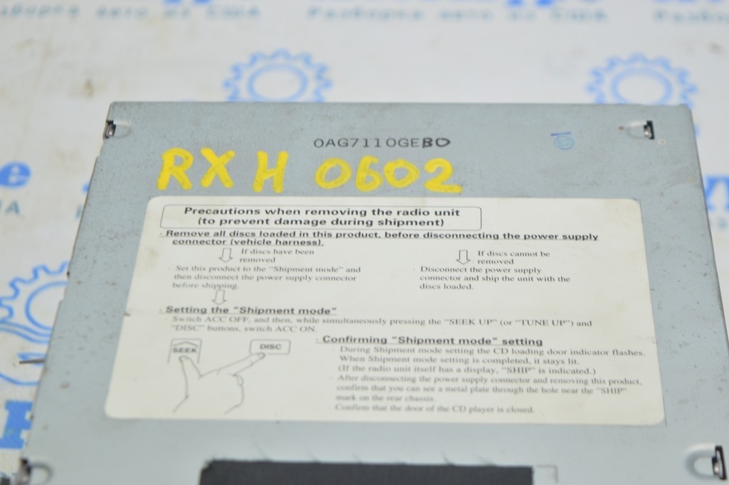 Радио и проигрыват дисков MP3 6 дисков Lexus RX300 RX330 RX350 RX400h 04-09 Европ Mark Lev(02) — фото 2