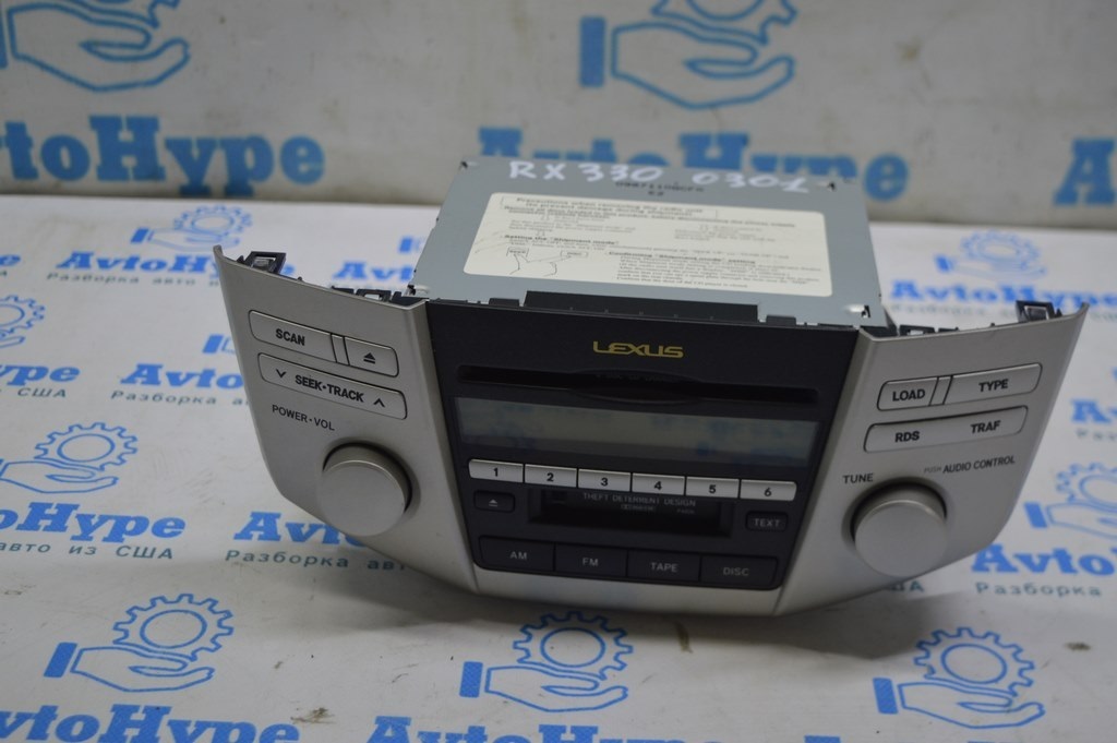 Радио и проигрыватель дисков MP3 6 дисков Lexus RX300 RX330 RX350 RX400h 04-09 (01)