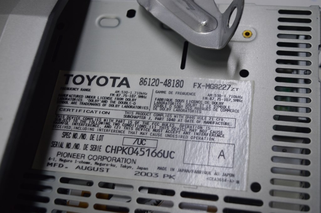 Радио и проигрыватель дисков MP3 6 дисков Lexus RX300 RX330 RX350 RX400h 04-09 (01) — фото 3