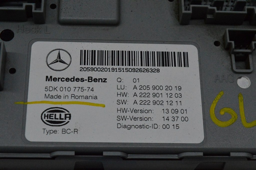 REAR SAM CONTROL MODULE Mercedes GLC X253 16- (01) — фото 3