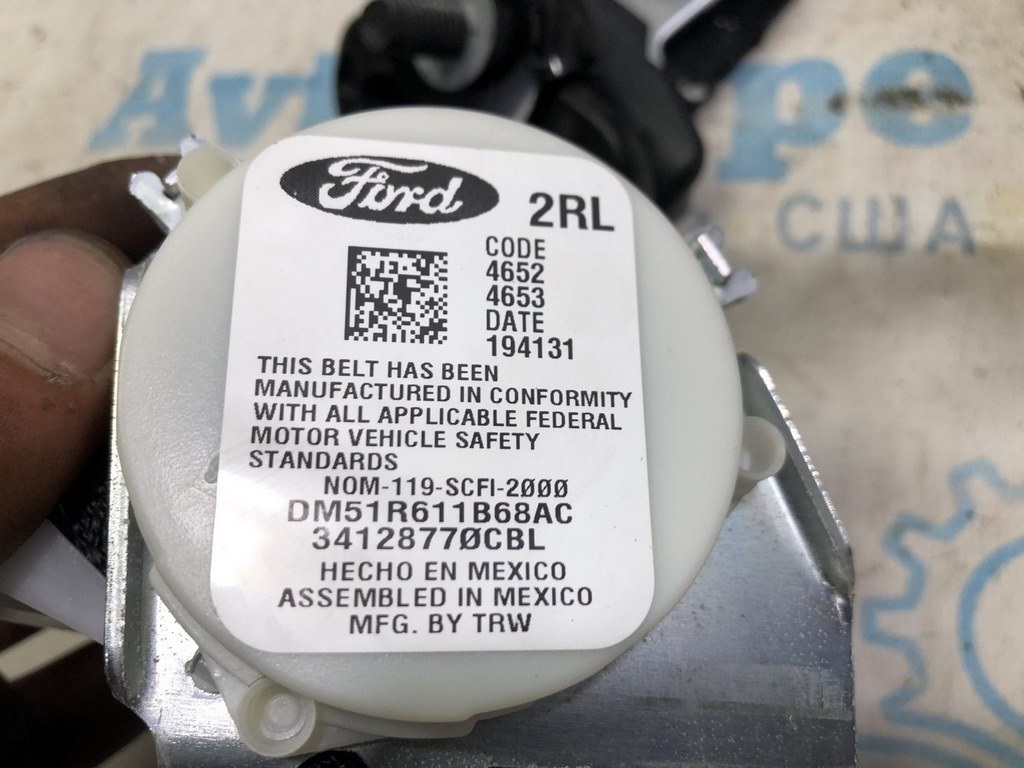 Ремень безопасности зад лев Ford C-max MK2 13- черн — фото 2