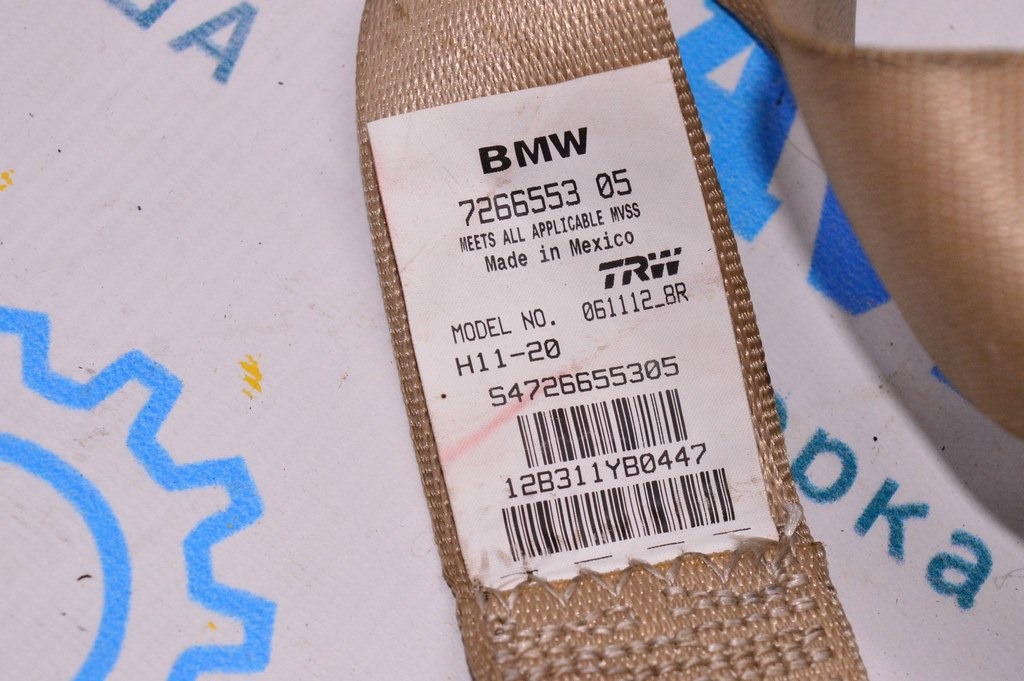 Ремень безопасности зад прав BMW X3 F25 11-17 — фото 3