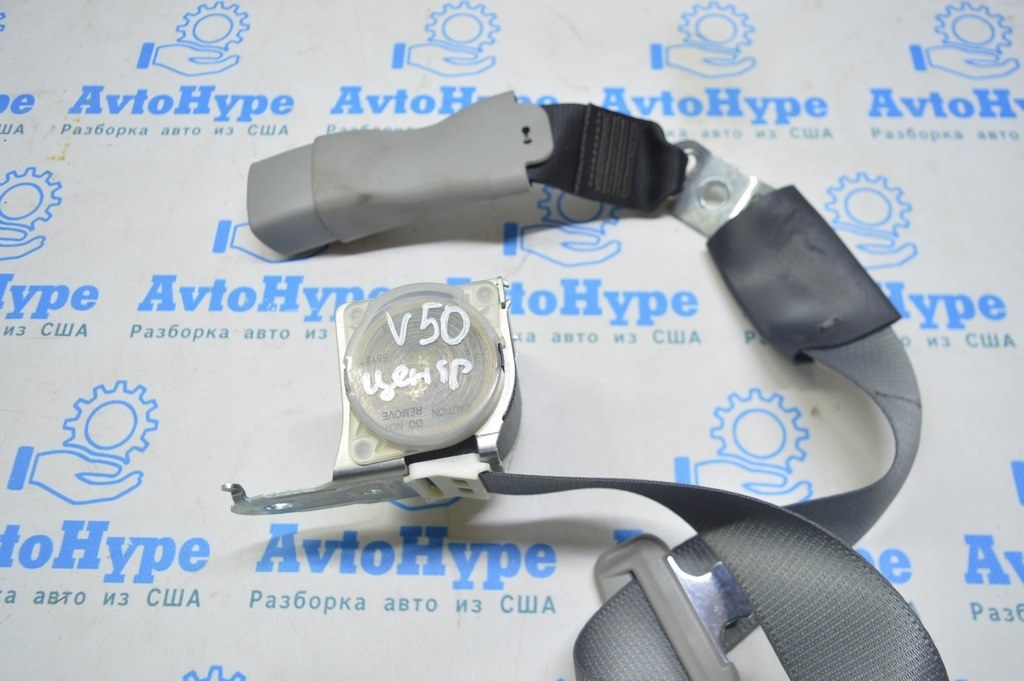 Ремень безопасности зад центр Toyota Camry v50 12-14 usa\euro серый — фото 2