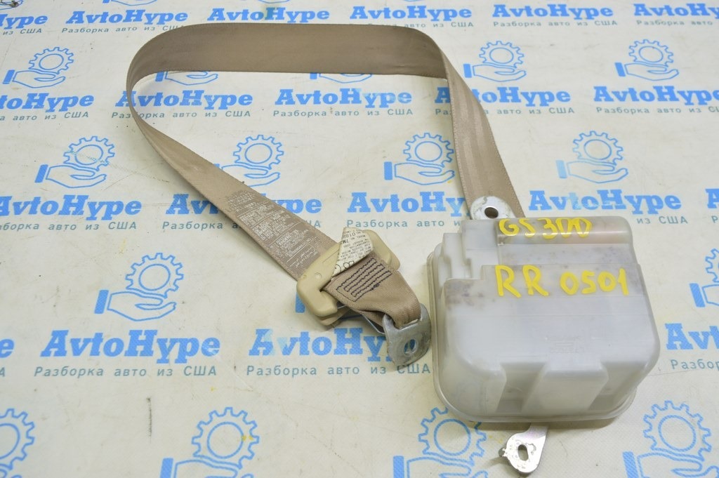 Ремень безопасности задний правый Lexus GS300 GS350 GS430 GS450h 06-07 бежевый