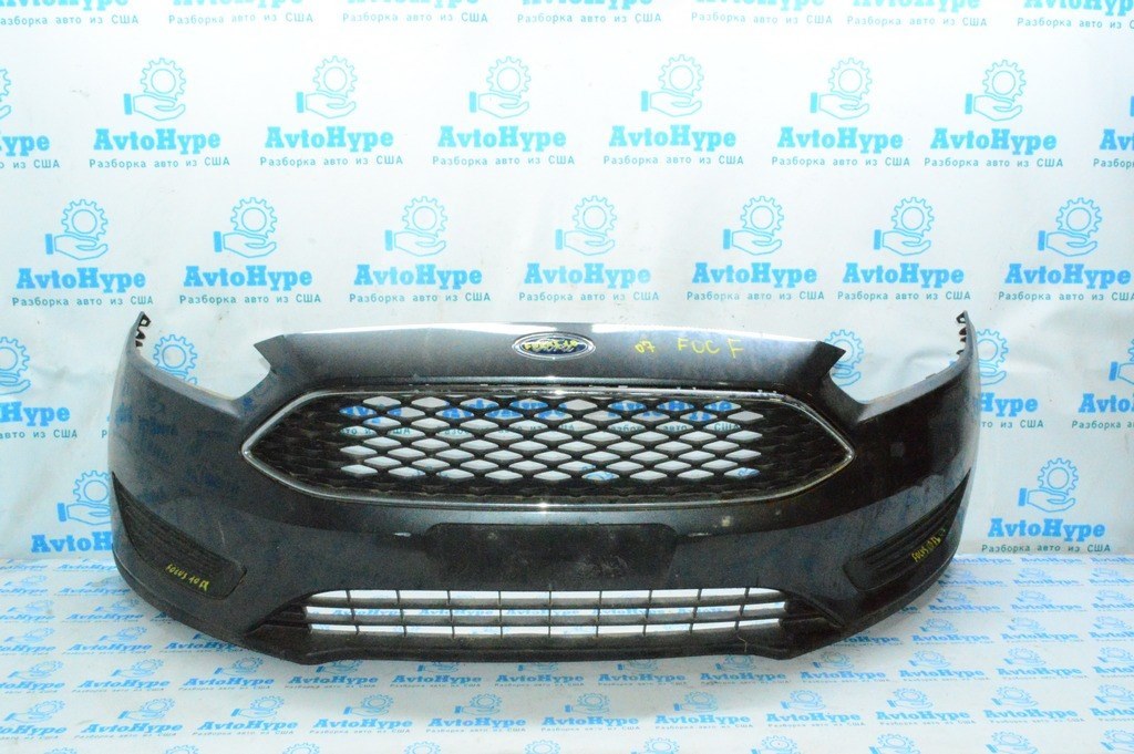 Решетка радиатора Ford Focus mk3 15-18 рест хром обрамление (07)