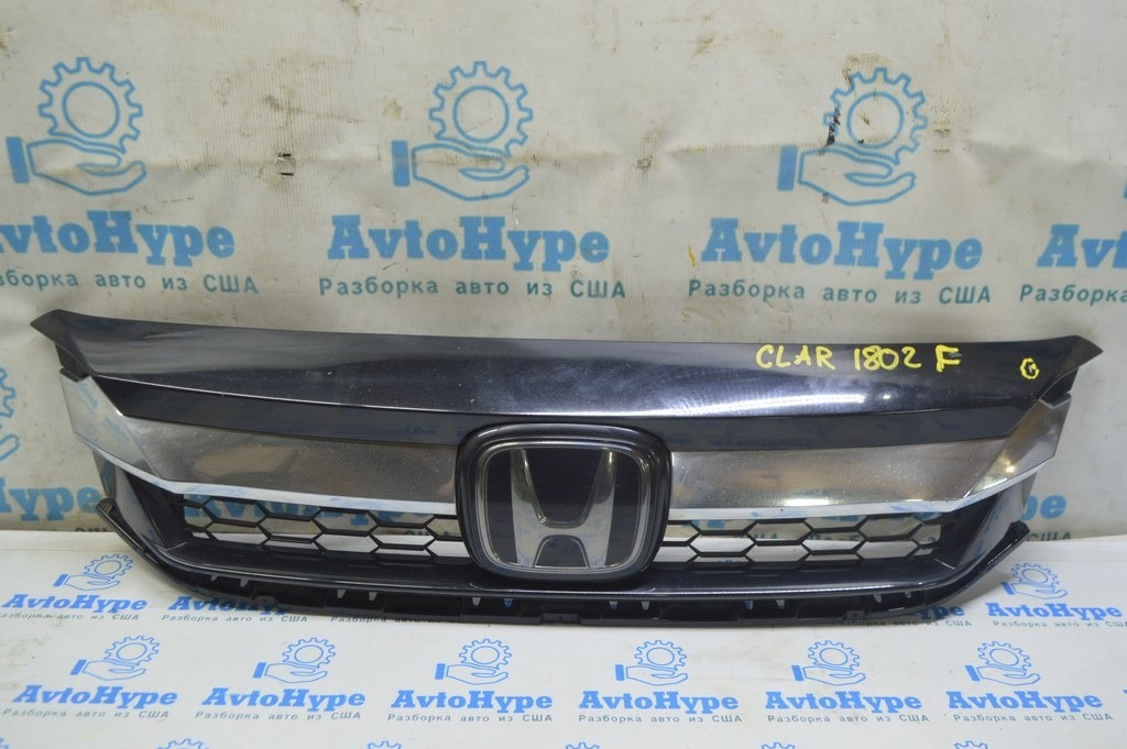 Решетка радиатора grill Honda Clarity 18-21 usa в сборе (02) трещины, царапина