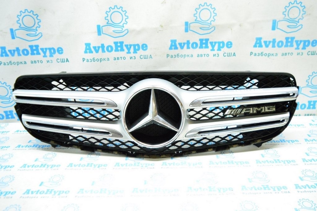 Решетка радиатора grill Mercedes GLC X253 16- со значком A0008880160 (01)