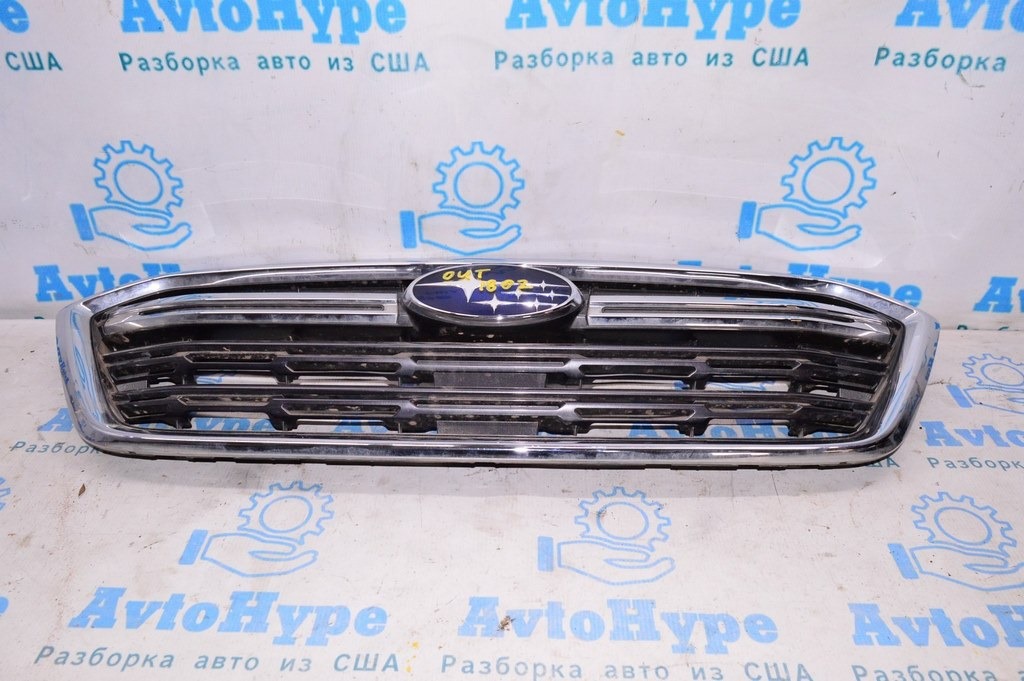 Решетка радиатора grill Subaru Outback 18-19 рест с эмблемой (02) — фото 2