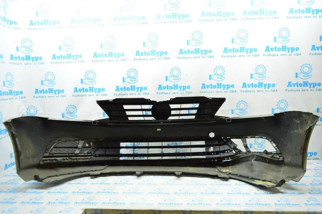Решетка радиатора grill VW Jetta 15-18 USA со значком, с хромом (03) — фото 3